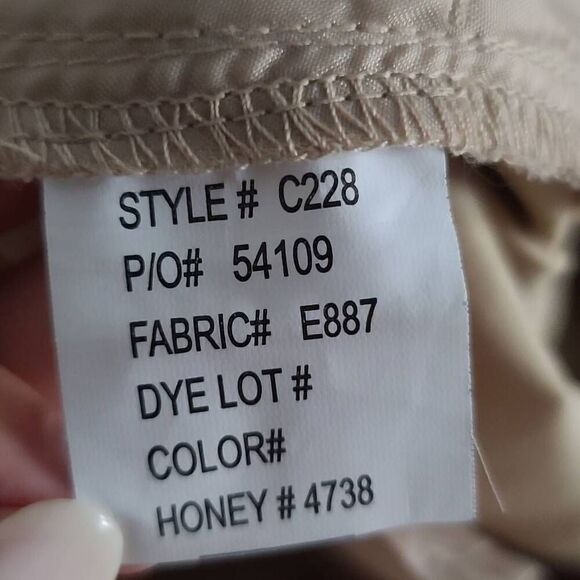 NWT Kenar Women's Khaki Solid Flat Front Cotton Blended Pants Size 4 - Picture 5 of 11